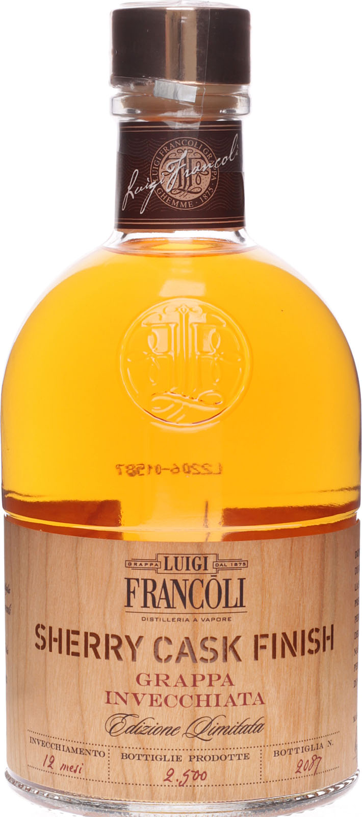 Francoli Grappa Sherry Cask Finish 0 5 Liter günstig im