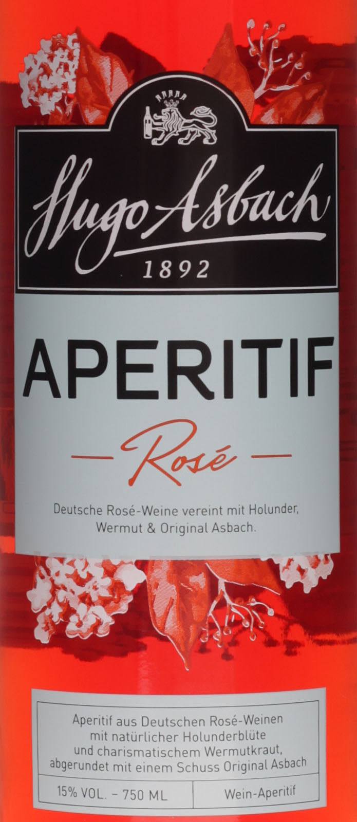 Asbach Aperitif Liter % fruchtige 15 aus Rose 0,75 Vol