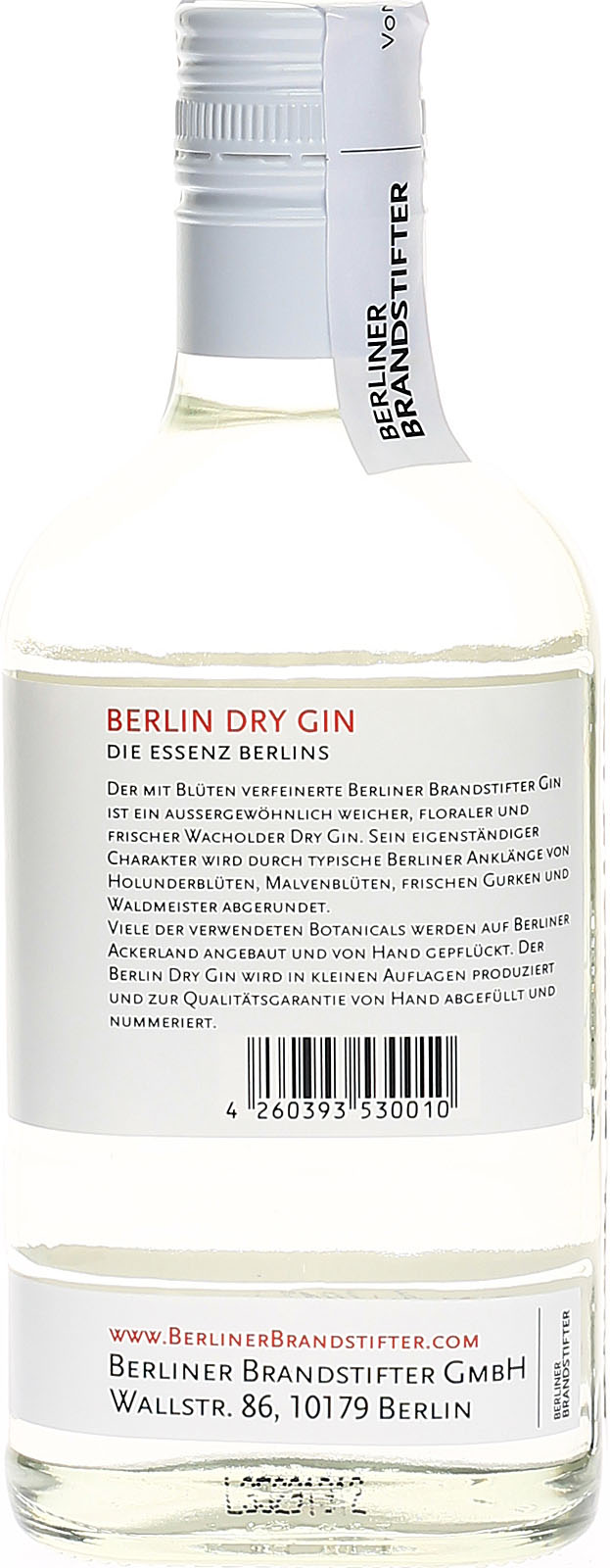 % Gin Berliner Brandstifter 43,3 und Dry ml. 350 Berlin