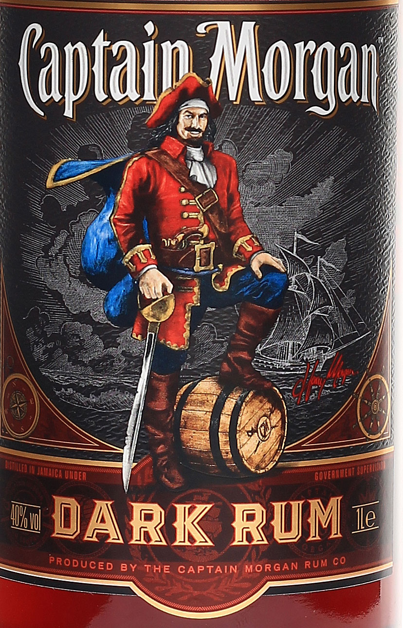 Captain Morgan Dark Rum 1 Liter 40 