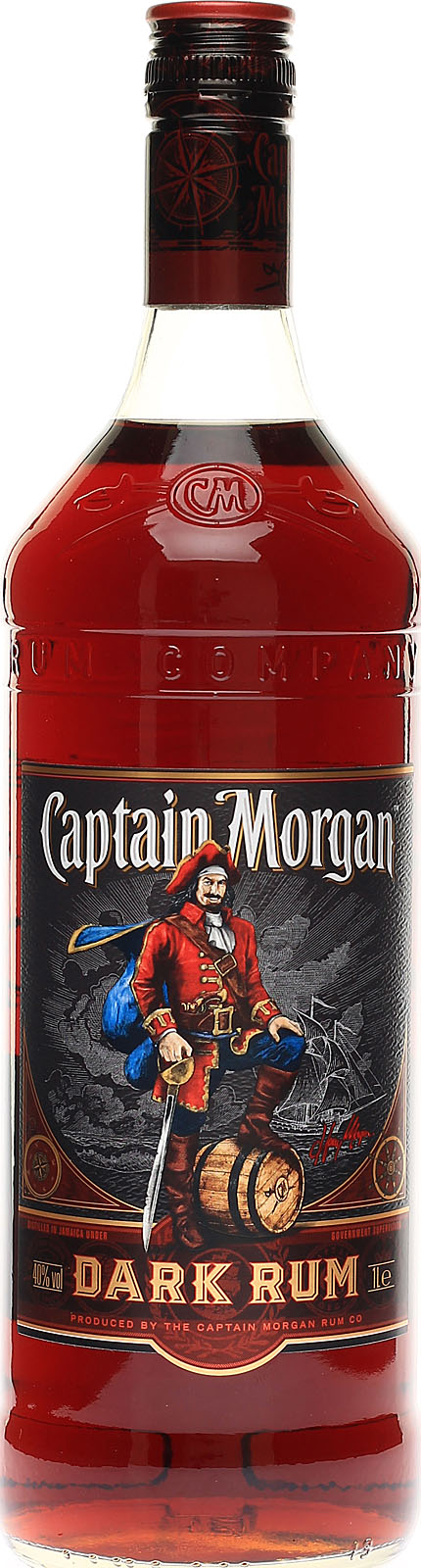 Captain Morgan Dark Rum 1 % 40 Liter