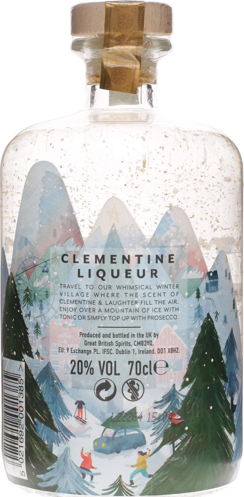 Clementine Gin Liqueur Illuminated Snow Globe im Shop k