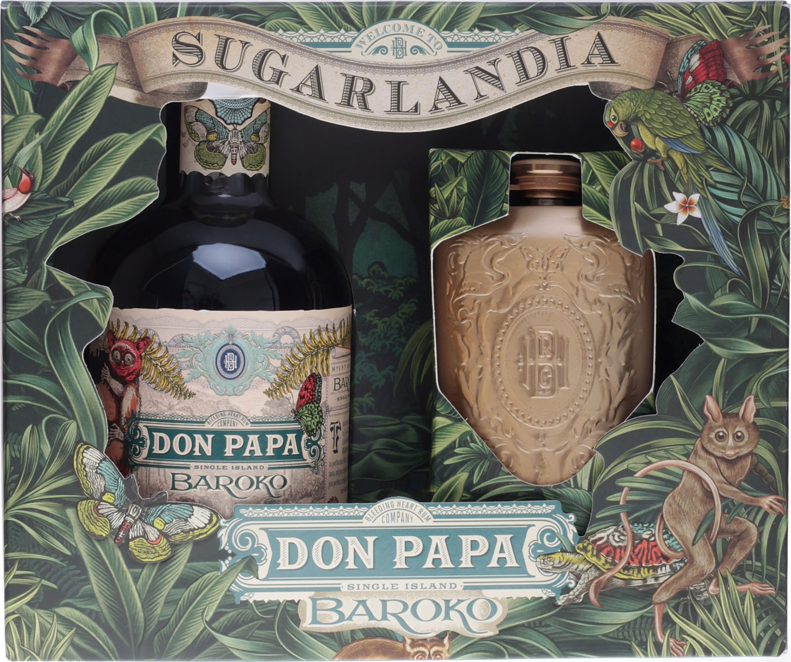 Don Papa BAROKO 40% Vol. 0,7l in Giftbox with Hip Flask