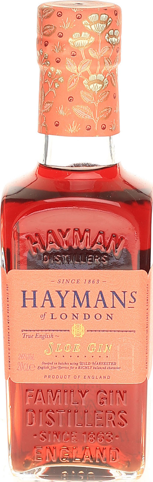 Haymans Sloe Gin mit Schlehen aus England im Spirituose