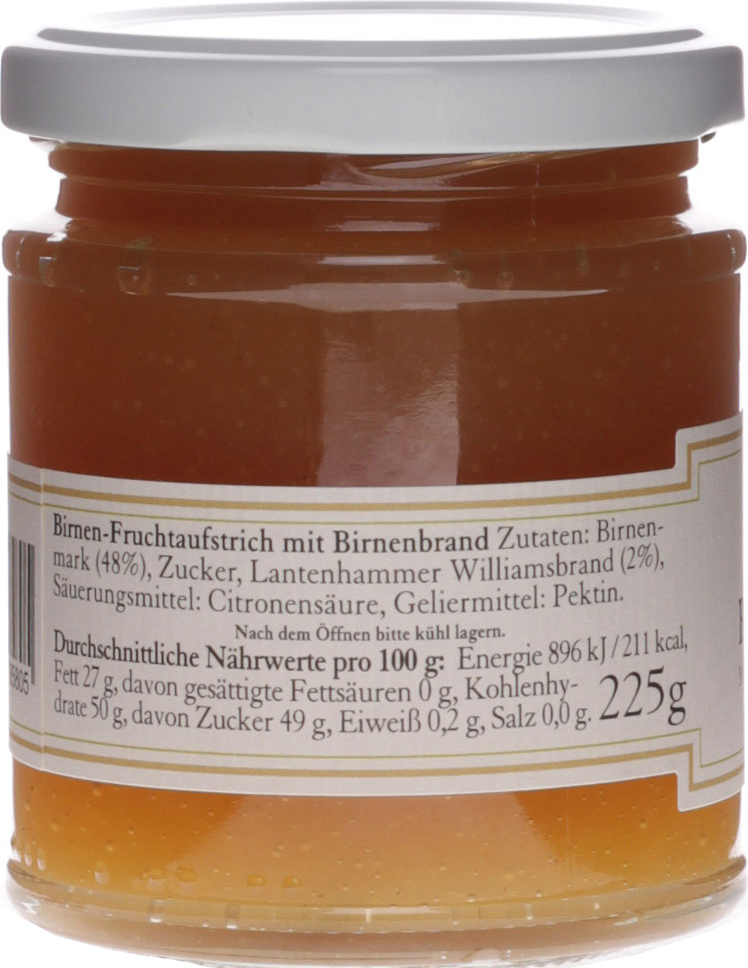 Lantenhammer Birnen Aufstrich mit Williamsbrand 225 g k