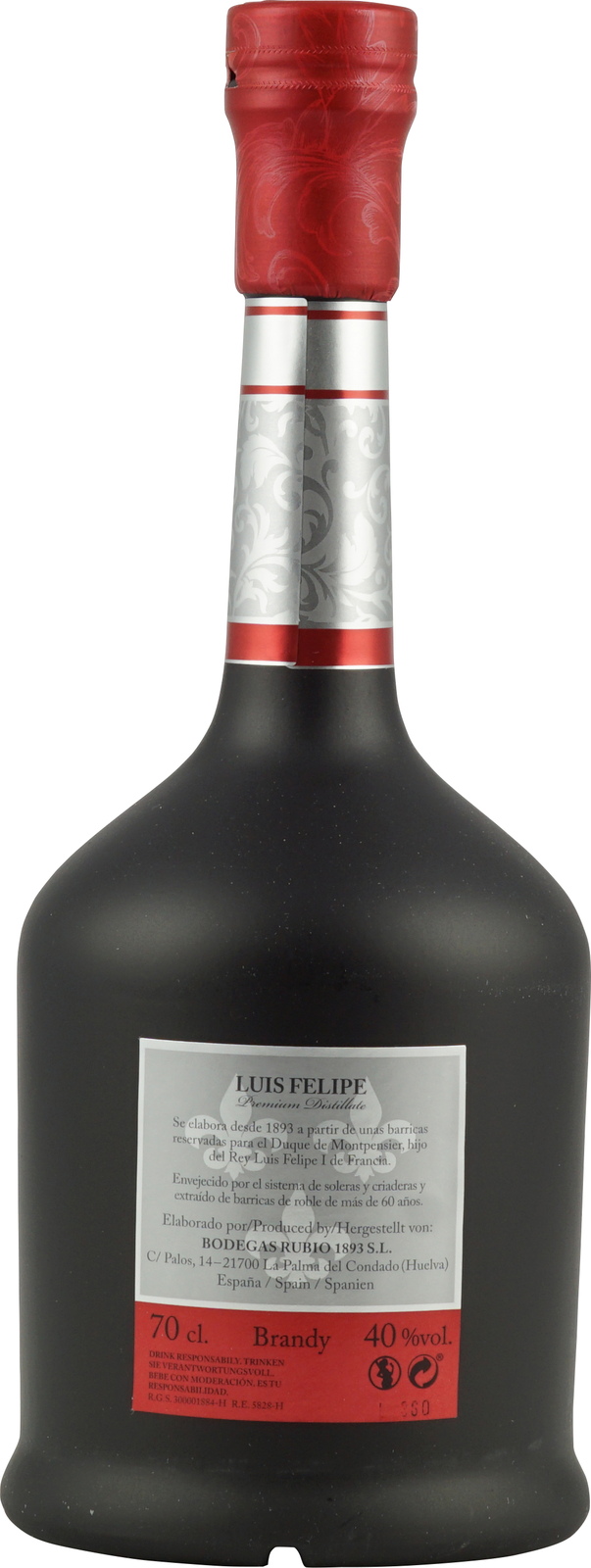 Luis Felipe Brandy - Gran Reserva 60 years -, 0.7 Ltr. 40% Vol