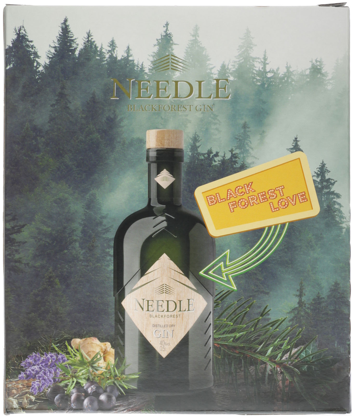 Needle Black Forest 40 0,5 % Dry Gin Liter Geschen Vol