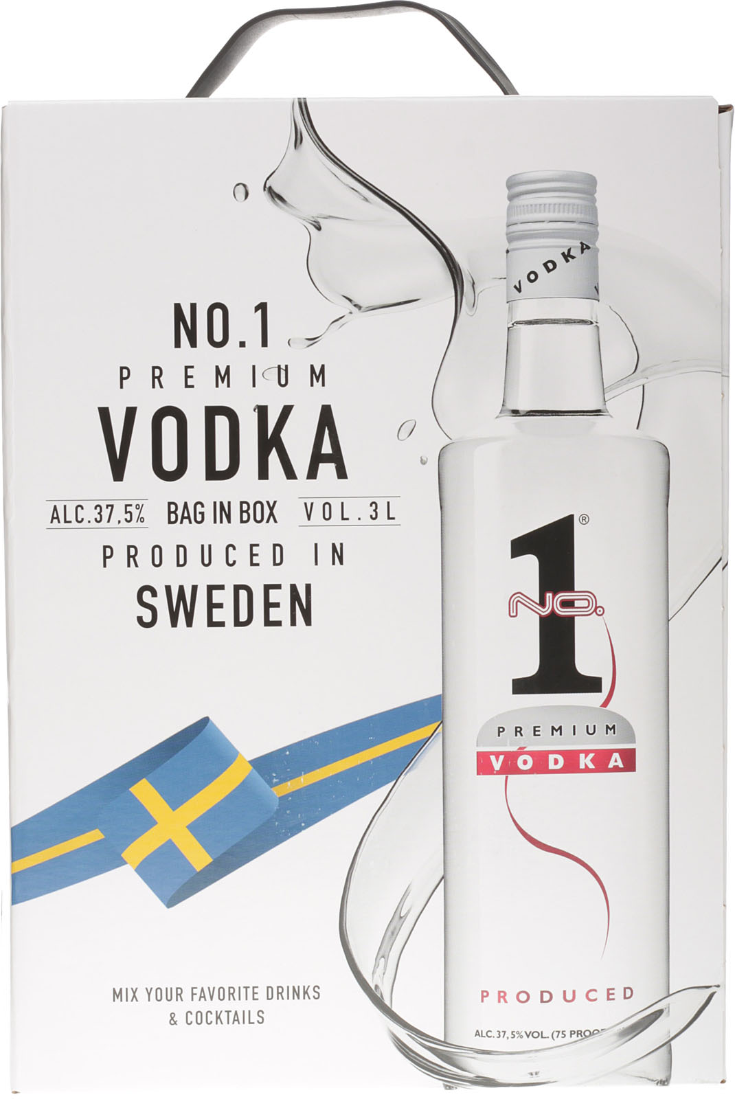 No. 1 Premium Vodka Bag Box % 3 bei Vol. 37,5 Liter in