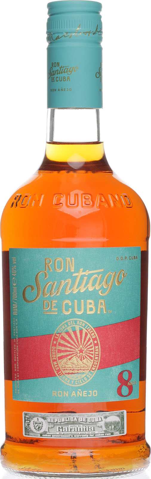 Jahre Ron de Anejo 8 Tradicion Santiago im Shop Cuba