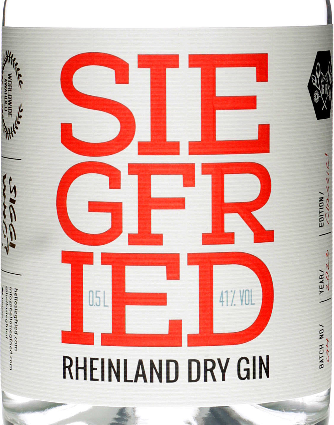 Siegfried Rheinland Dry Gin und mit 500 ml 41 
