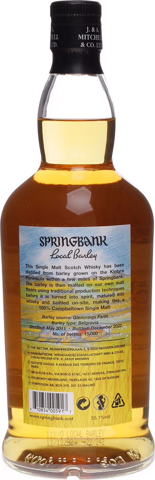 Springbank Local Barley Whisky 11 Jahre mit 0,7 Liter Rarität kaufen.